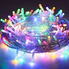 Светящаяся светодиодная гирлянда, 200 светодиодов, 8 режимов освещения, соединяемая гирлянда низкого напряжения, Сказочная гирлянда для помещений и улицы