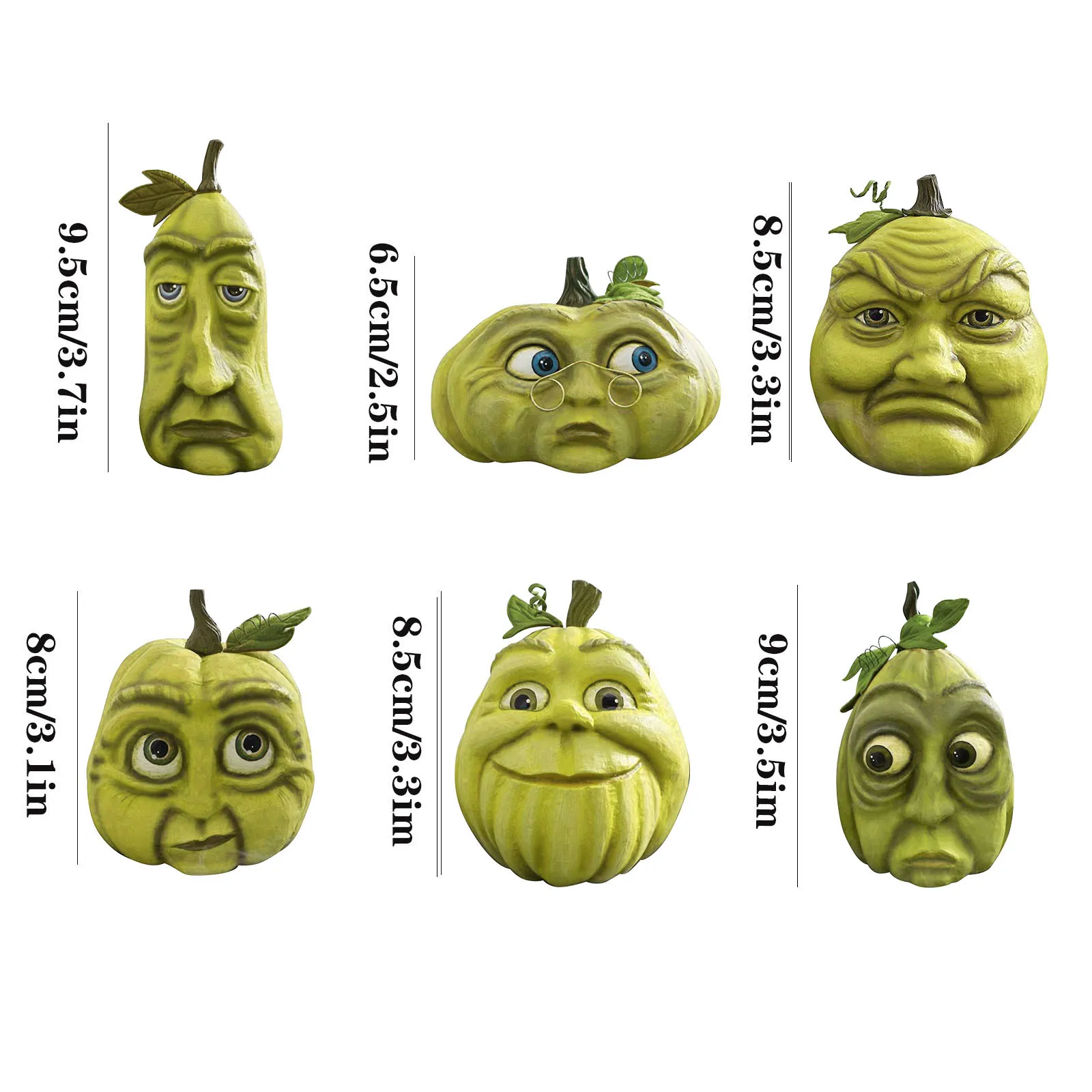 Экспрессивное украшение в виде тыквы на Хэллоуин забавный подарок миниатюрные