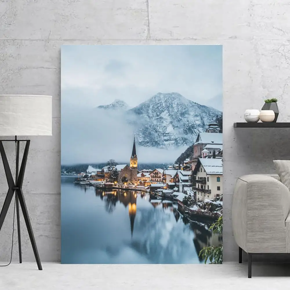 

Canvas Painting Modern Artwork Snow Mountain Scenery Modular Picture Home Decor Hd Prints Poster Living Room Wall Decor Cuadros