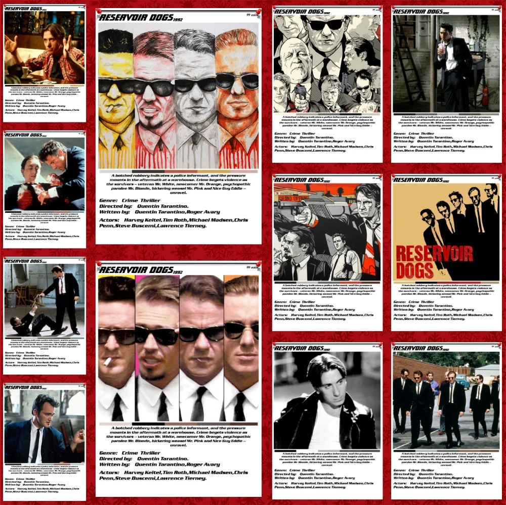 

Quentin Tarantino Reservoir Dogs Polaroid Style Minimalist Movie Poster Wall Decor For Bar Pub Club Art Wall Sticker Decor