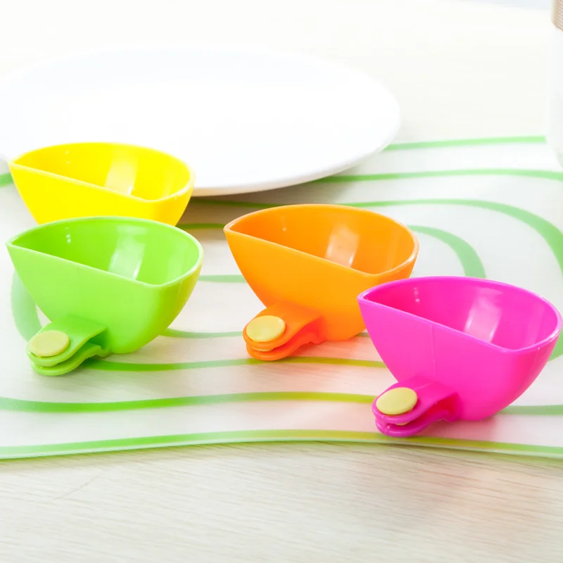 4 шт. набор кухонных чашек со вкусом зажим для специй томатного соуса соли уксуса