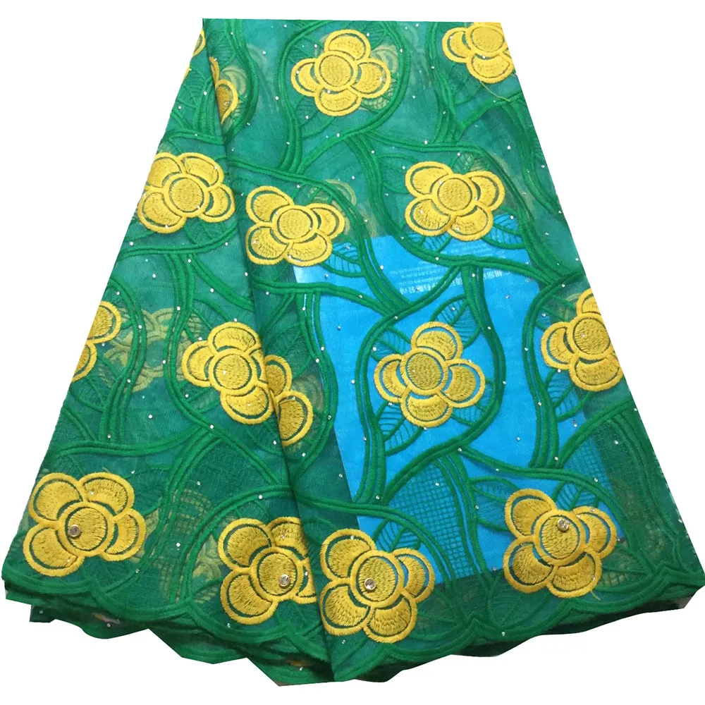 Молочный шелк французская сетка вышитая тюль африканская кружевная ткань с