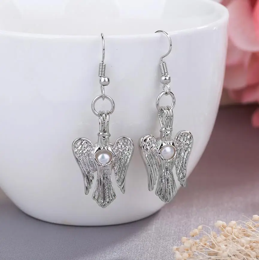 1 пара серьги с жемчугом Oyster подвеска в виде сердца/животных/Совы/клетка цветком