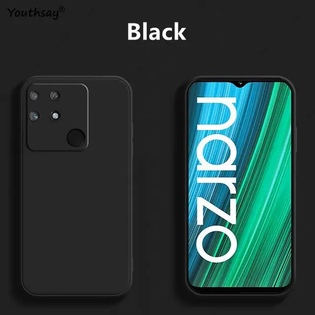 for realme narzo 50i case cover for realme narzo 50i 50a coque funda soft liquid silicone phone bumper for realme narzo 50i free global shipping