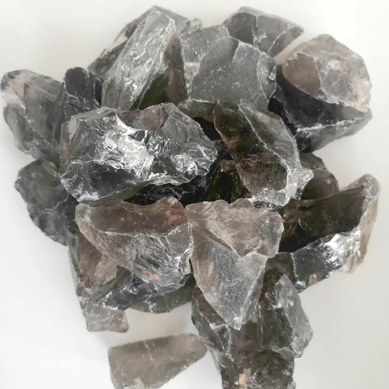 Натуральный кристалл дымчатого кварца грубый камень сырья драгоценных камней