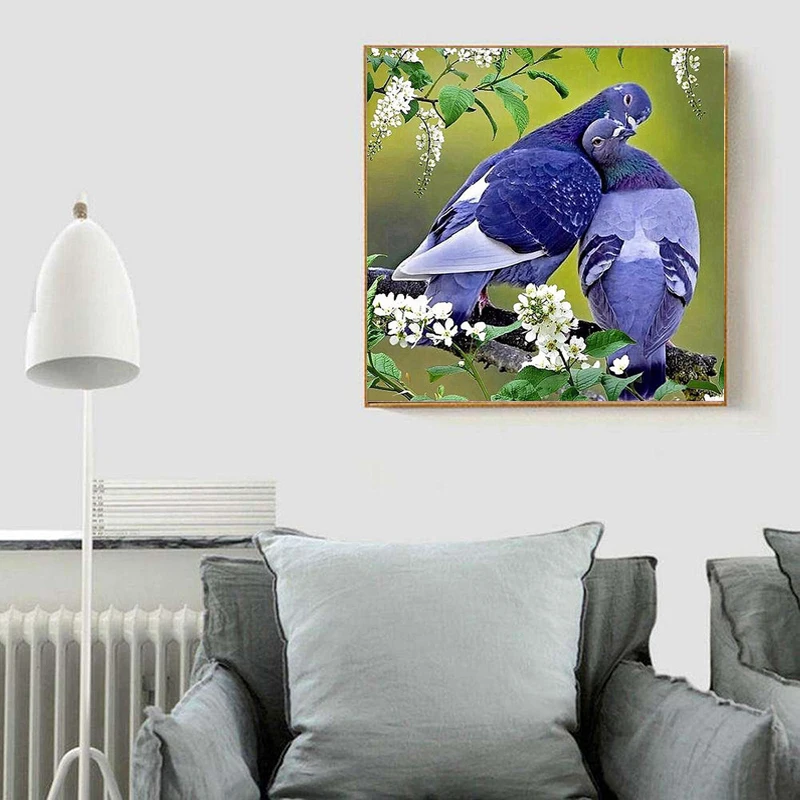 Алмазная 5D картина голубь полная выкладка из круглых страз сделай сам мозаика