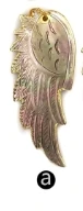 WT-P853 10 шт Абалон оболочки кулон золото вырезанная подвеска ювелирные изделия смешанные цвета Подвески из раковин для изготовления ювелирных изделий - Окраска металла: a