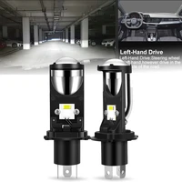 2 pcs h4 led car headlight super bright fog lights turn signal lamp bulbs 6000k projector mini lens automobile car accessories
