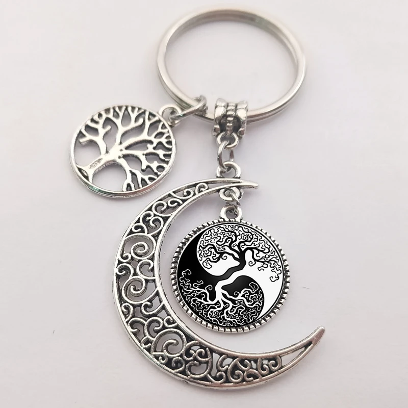 Брелок Древо жизни для ключей сделай сам стеклянная подвеска с изображением фото