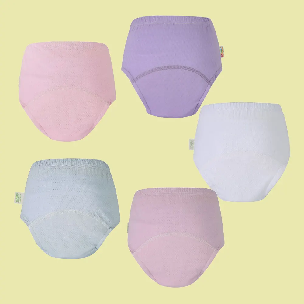 

Водонепроницаемые многоразовые хлопковые детские тренировочные штаны для горшка 5 шт./лот, шорты для младенцев, нижнее белье, тканевые детские подгузники, трусики