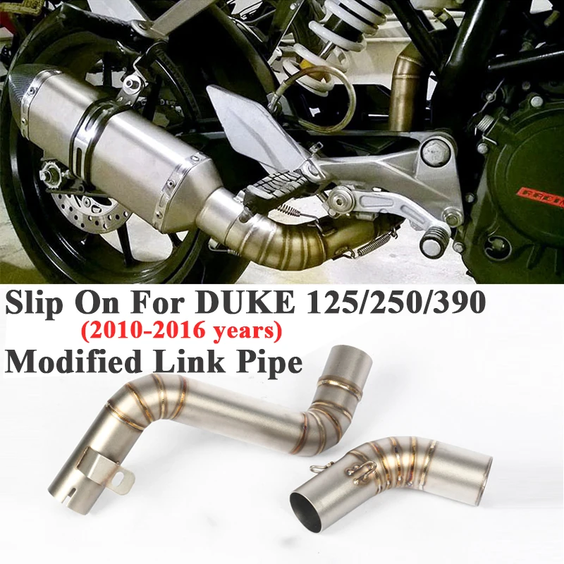 

Труба из нержавеющей стали для выхлопной трубы мотоцикла DUKE 125 200 390, Модифицированная трубка для соединения 51 мм, круглый глушитель