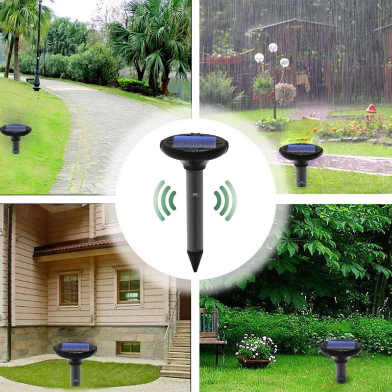 

NEW-4Pcs Multi-Function ligent Frequency Conversion Mouse and Insect Repellent Outdoor Sonic Snake Repellent