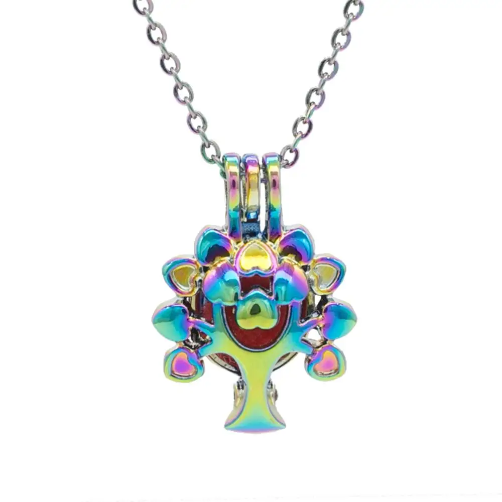 REYOW 10 шт. Радужное Дерево жизни устричная жемчужина подвеска в форме клеток