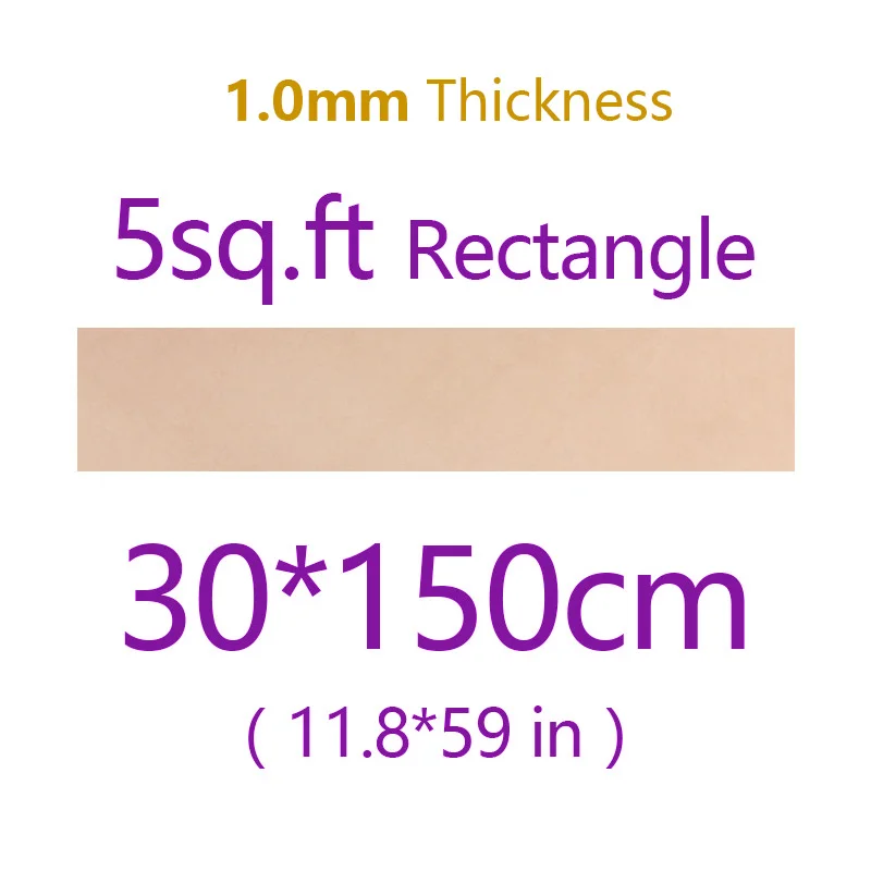 1.0mm Thick 30x150cm Импортная инструментальная кожа, коровья кожа с натуральным лицевым покрытием, растительное Дубление, для изготовления кобуров, ножей, ножек, подставок, легко выбивать штамп - Цвет: 1.0mm Thick 30x150cm