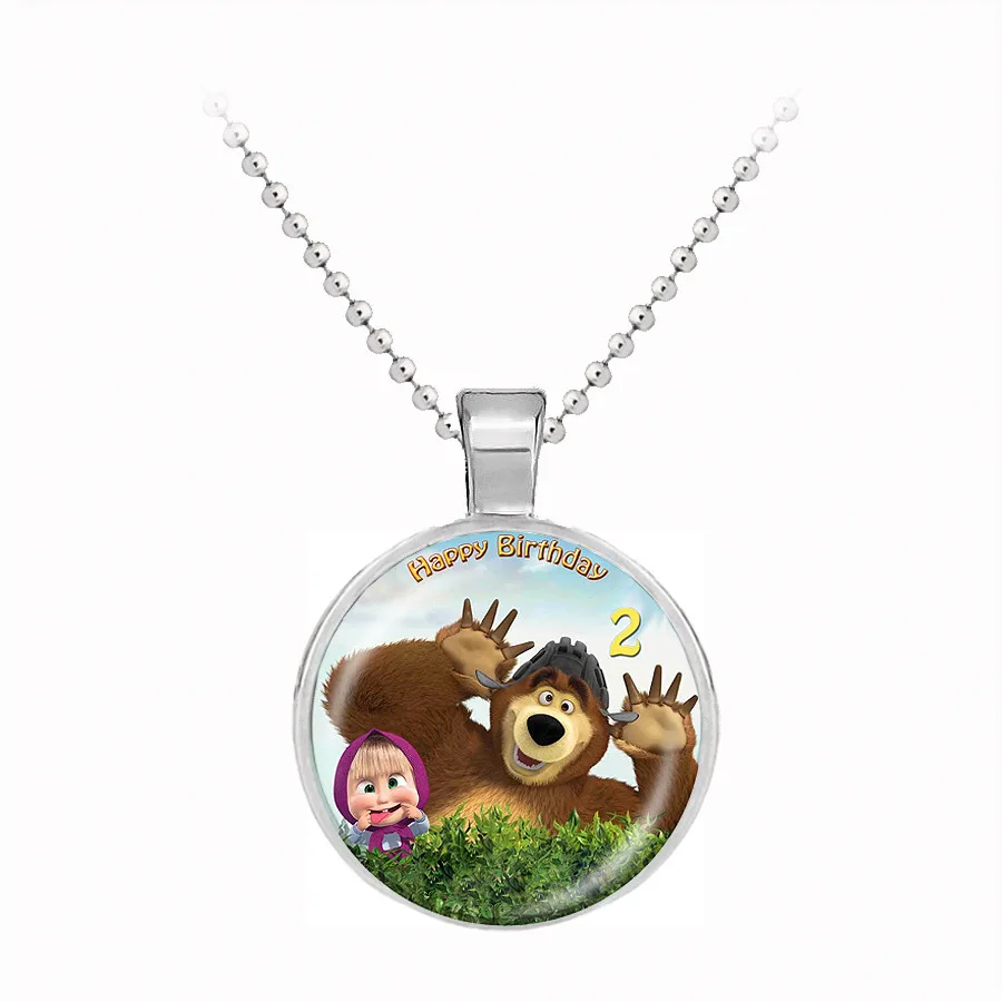 Новинка Россия Маша время драгоценный камень сплав стекло кулон ожерелье Модные