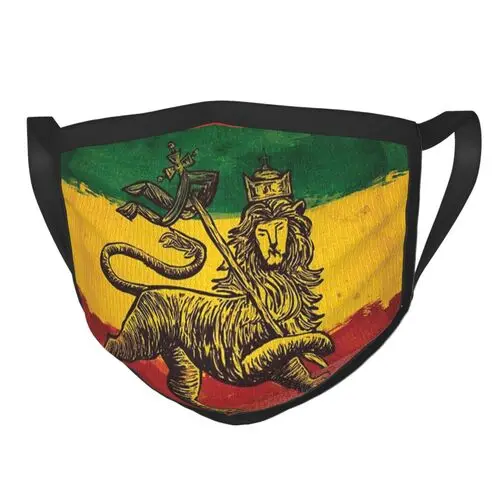 Многоразовая маска для лица Rasta с флагом Регги Лев растафарианская японская