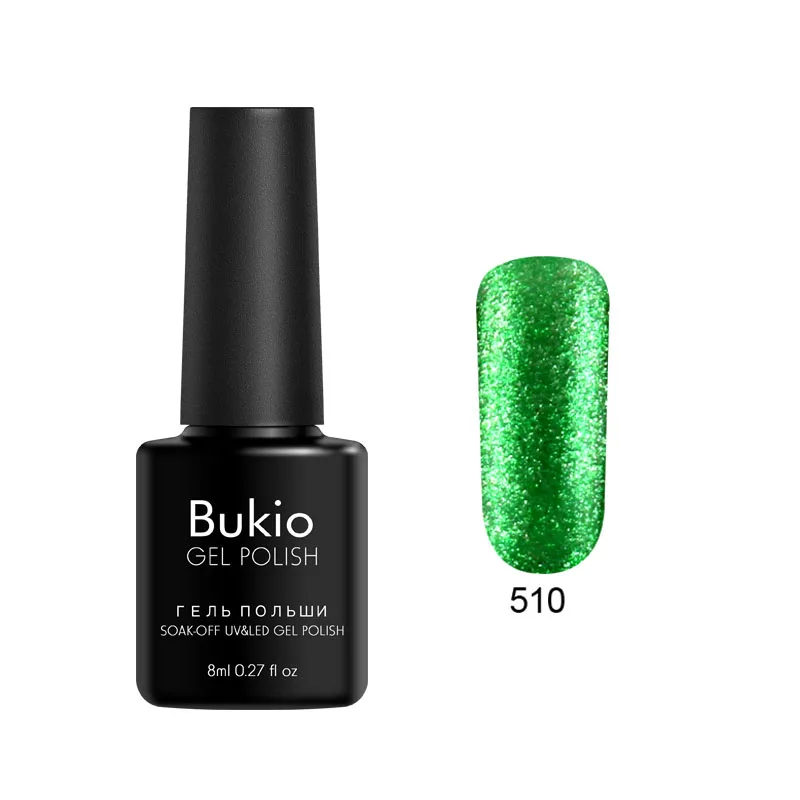 Bukio French Nail Platinum УФ Гель-лак для нейл-арта Блестящий звездно-Небесно-розовый цвет высокое качество блестки лак краска - Цвет: 510