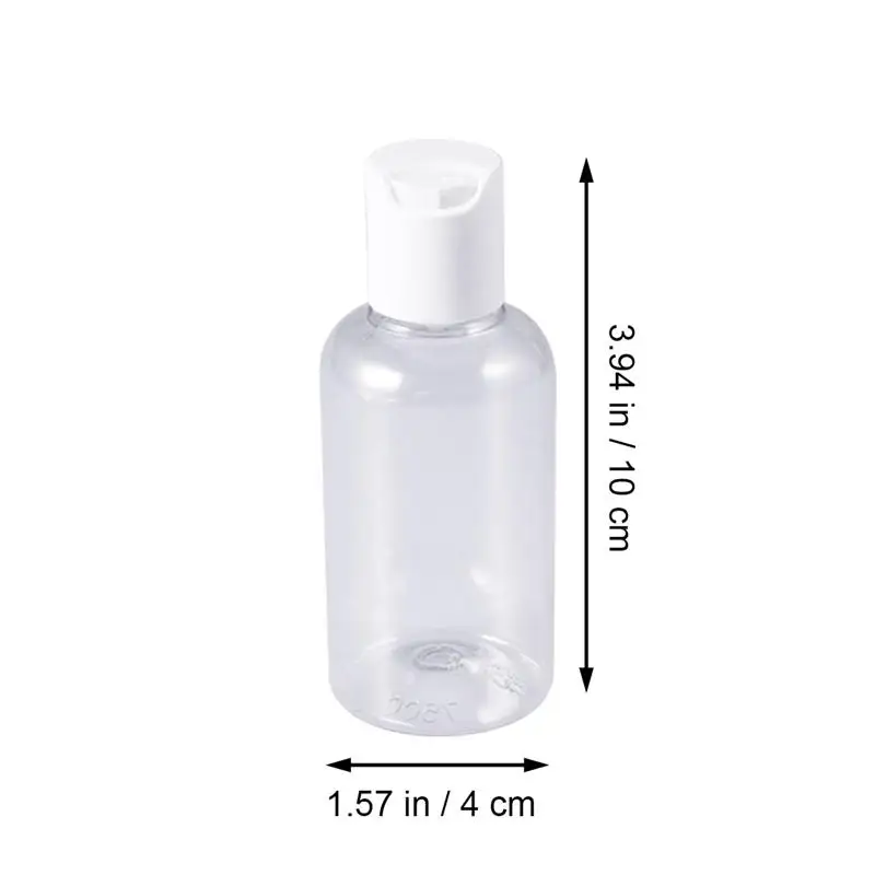 

15pcs 75ml Refillable Bottle Press Cap Travel Bottle Storage Container for Shampoo Cream Lotion (Random Cap Color)