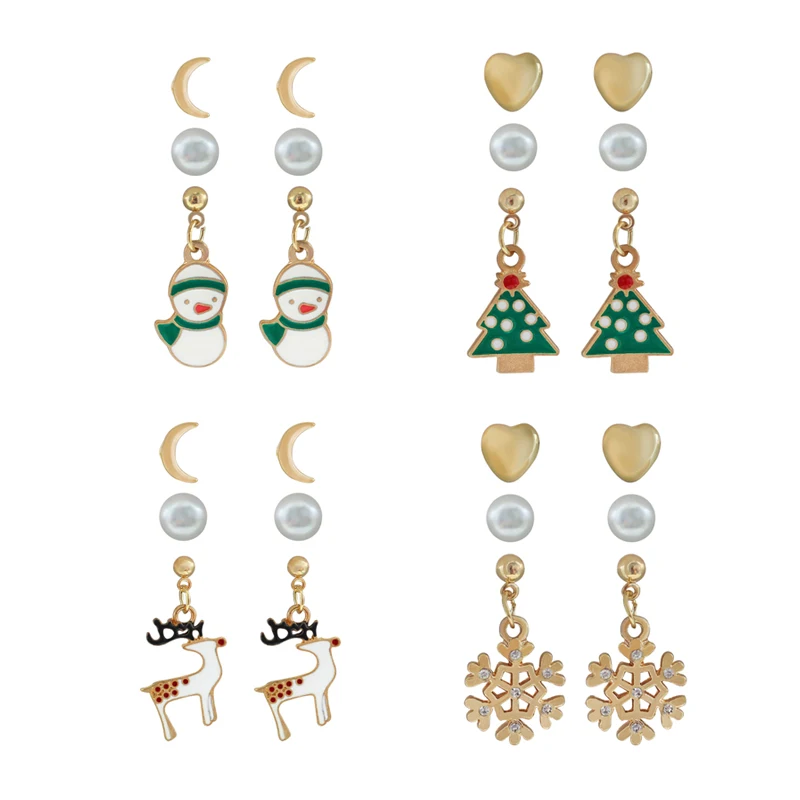Рождественский костюм серьги Модные для ушей гвоздики сплав цинка материал