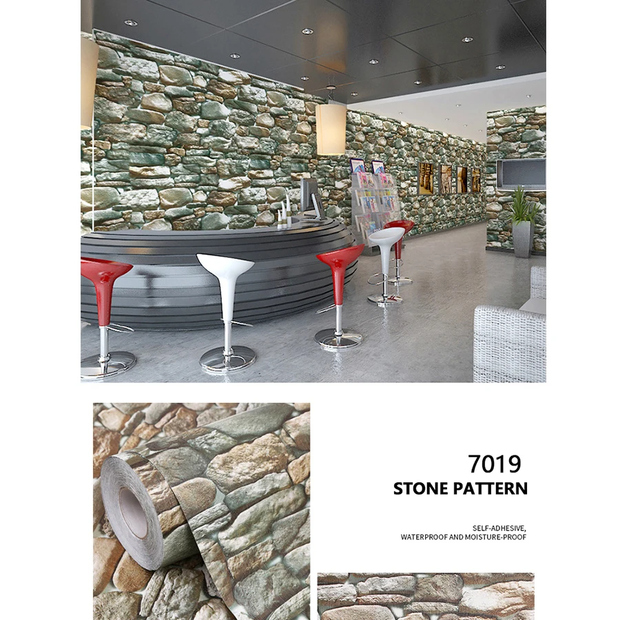 YUNPOINT самоклеящаяся наклейка с кирпичным рисунком на стену Водонепроницаемый 3D