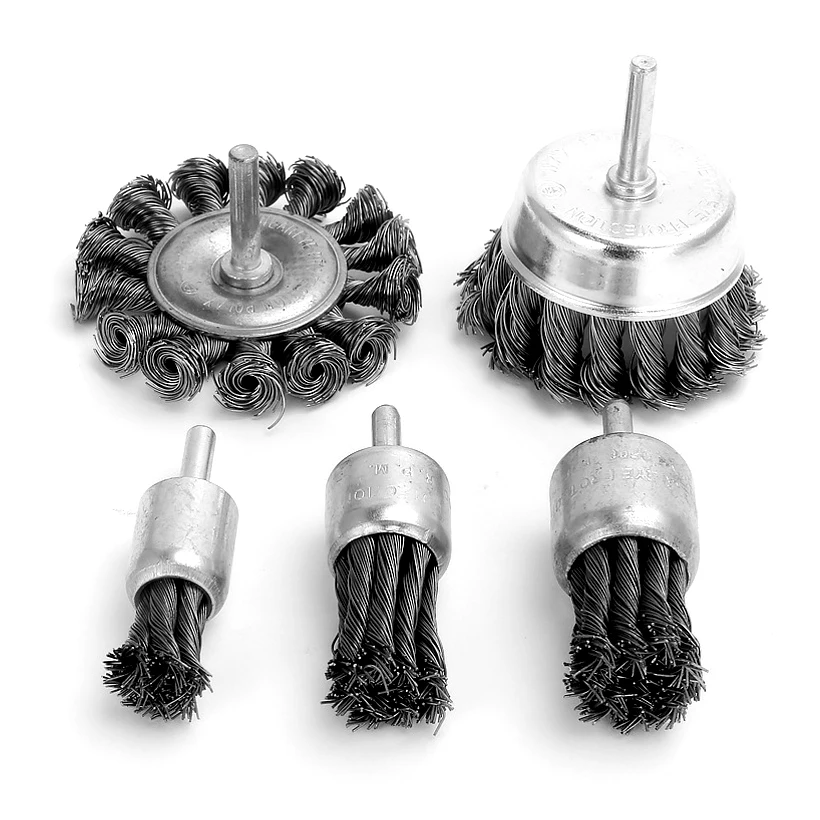

3, 6 штук в партии, проволочная щетка SteelTwist узел проволочная колесная щетка гофрированные чашки проволочные колеса набор кистей для удаления...