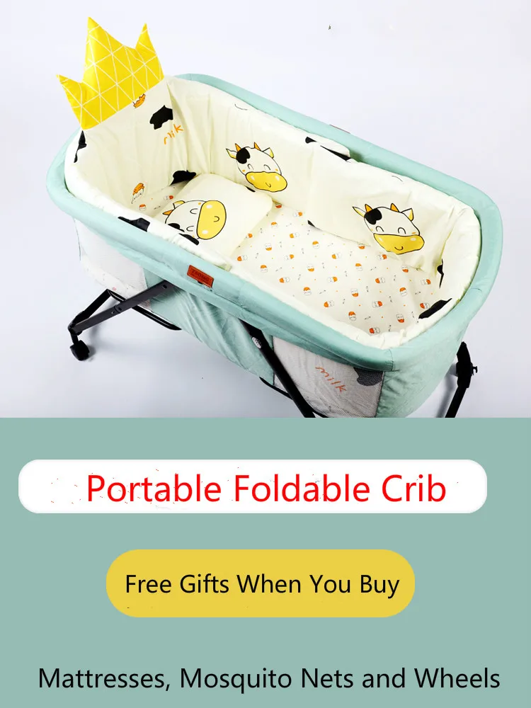 Складная портативная многофункциональная кровать для новорожденных без