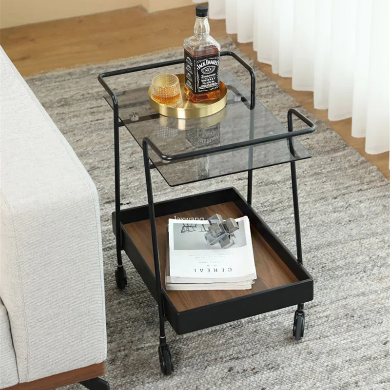 Хрустальная тележка для кухни домашняя мебель Минималистичная передвижная