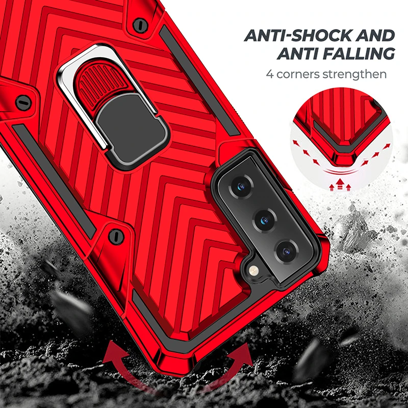 

Armor Case for samsung S21 Plus Case For Samsung Galaxy S21 Ultra Note 20 Ultra S20 FE A51 A71 5G Magnetic Car Holder Back Case