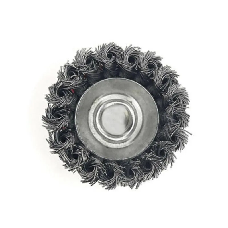 

75mmWire Wheel Brush Knot Twisted Threaded Arbor For Grinders And Powder Coating