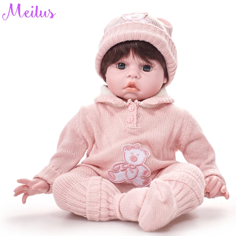 22 дюймовые куклы для новорожденных силиконовые детей детские партнеры игрушки