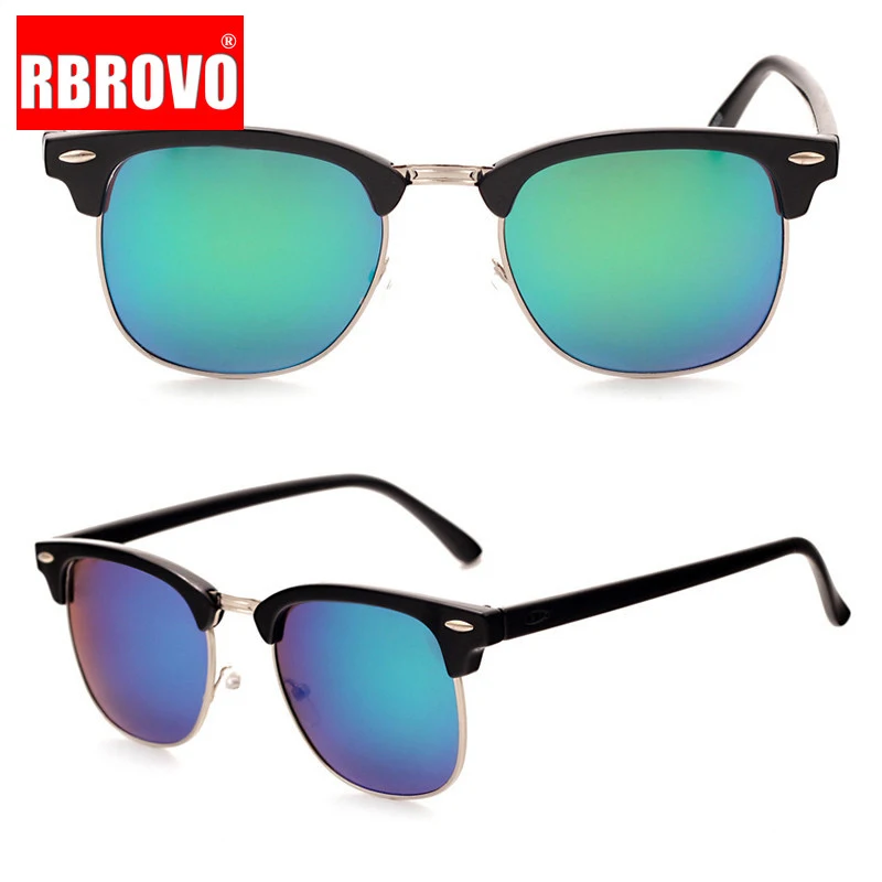 Солнечные очки RBROVO в винтажном стиле для мужчин и женщин поляризационные