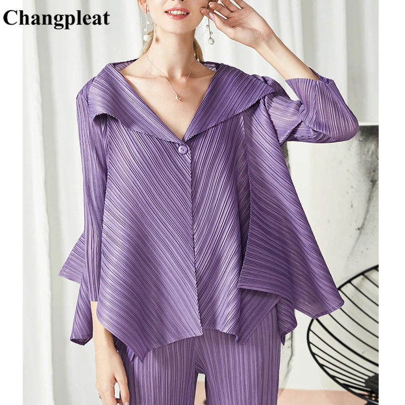 Changpleat весенние новые женские Базовые Куртки Пальто miяка плиссированные модные