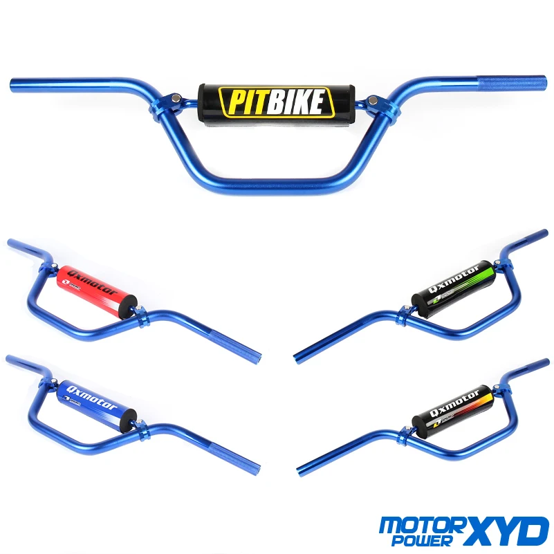 Синий 22 мм 7/8 ''алюминиевый руль для мотоцикла с креплением руля подходит Honda 50cc