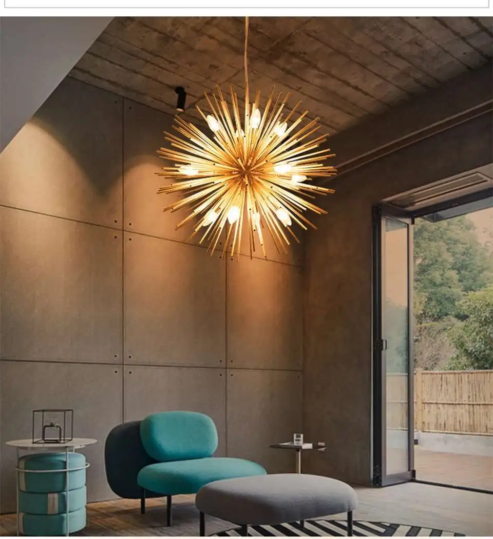 Люстра Goden одуванчик блеск подвесной светильник Спутник глобус люстра для