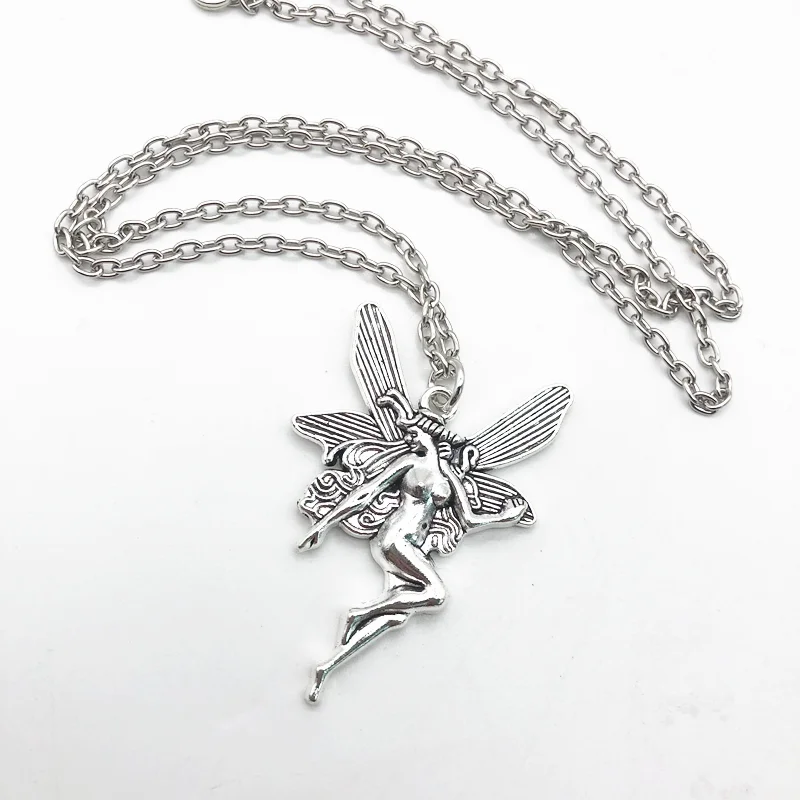 Винтажное модное эффектное ожерелье с подвеской в виде ангела и феи для женщин