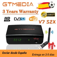 new arrival gtmedia v7s2x dvb s2 satellite receiver with usb wifi upgrade from v7s hd full hd v7 s2x no app from spain warehouse