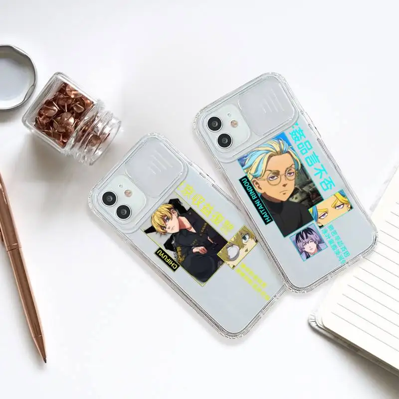

Tokyo Revengers anime Phone Case transparent For iPhone 7 8 11 12 X XS XR MINI Pro Max Plus Slide Camera Lens Protect