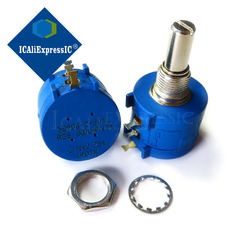 1 шт. 3590S-2-501L 3590S 500 Ом 3590S-2-501 3590S-501 Precision Multiturn потенциометр 10 кольцо регулируемый