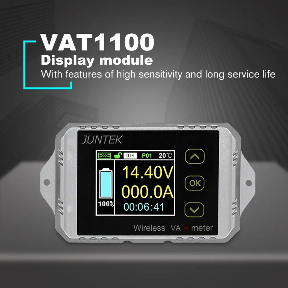 VAT1100 100V 100A ЖК-дисплей цифровой Беспроводной DC Напряжение ток метром автомобильный Батарея монитор кулонометр кулона счетчик ваттметр