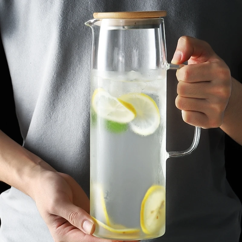 1L/1.3L/1.5L/1.7L прозрачный стеклянный кувшин для воды, чайник Cha, чайник, лимонад, кувшин, термостойкий, взрывозащищенный, нагреваемый графин