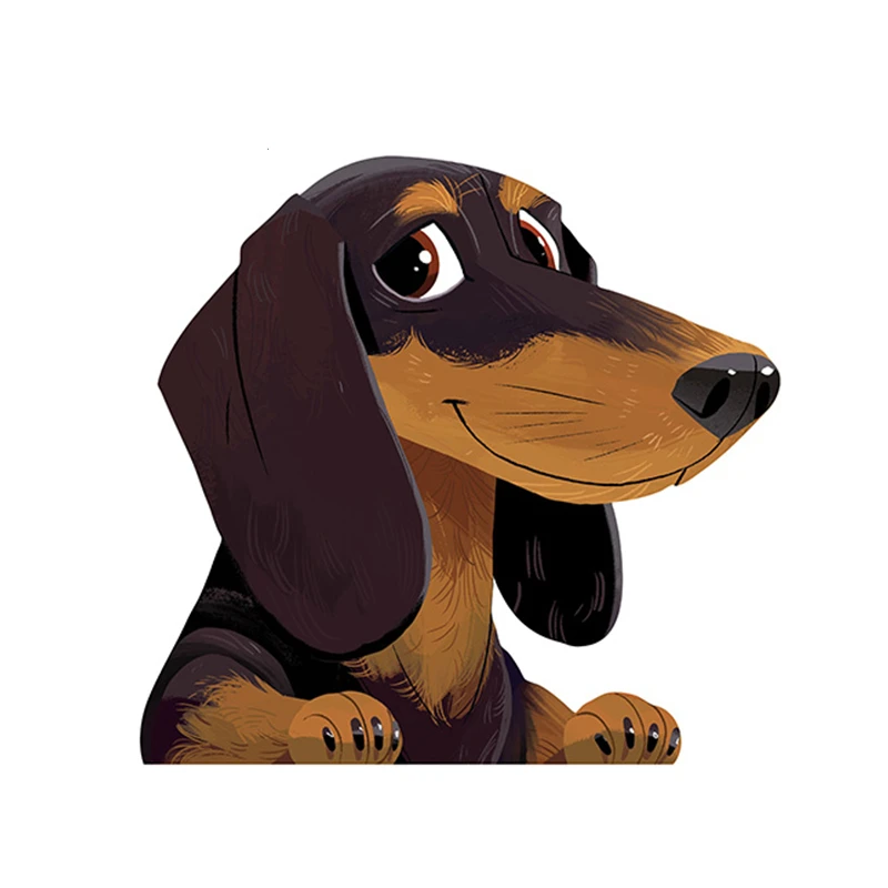 

Fuzhen Boutique Decals Exterior Accessorie Cartoon Dachshund Sticker Pet Dog Vinyl Decal Animal Car Stickers Waterproof Styling