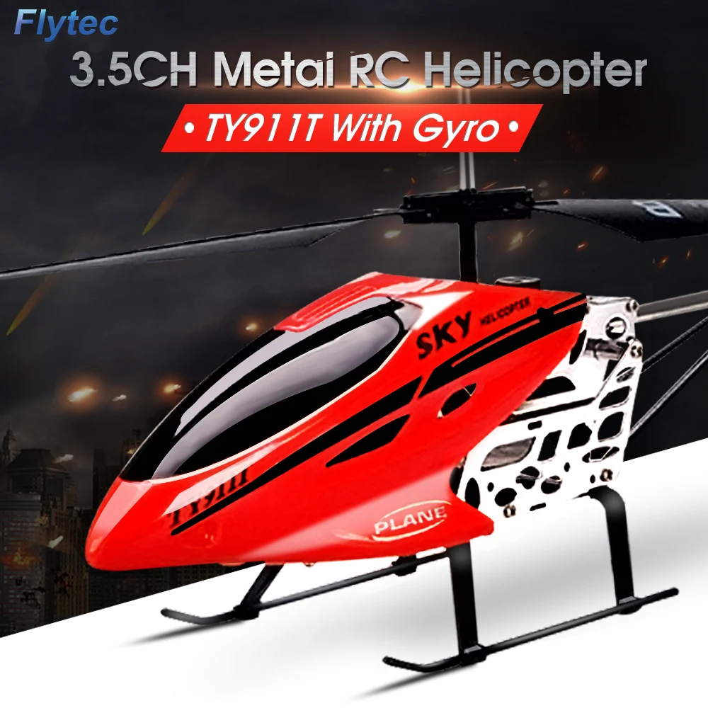 Flytec TY911T 3.5CH металлическая модель радиоуправляемого вертолета с гироскопом мини
