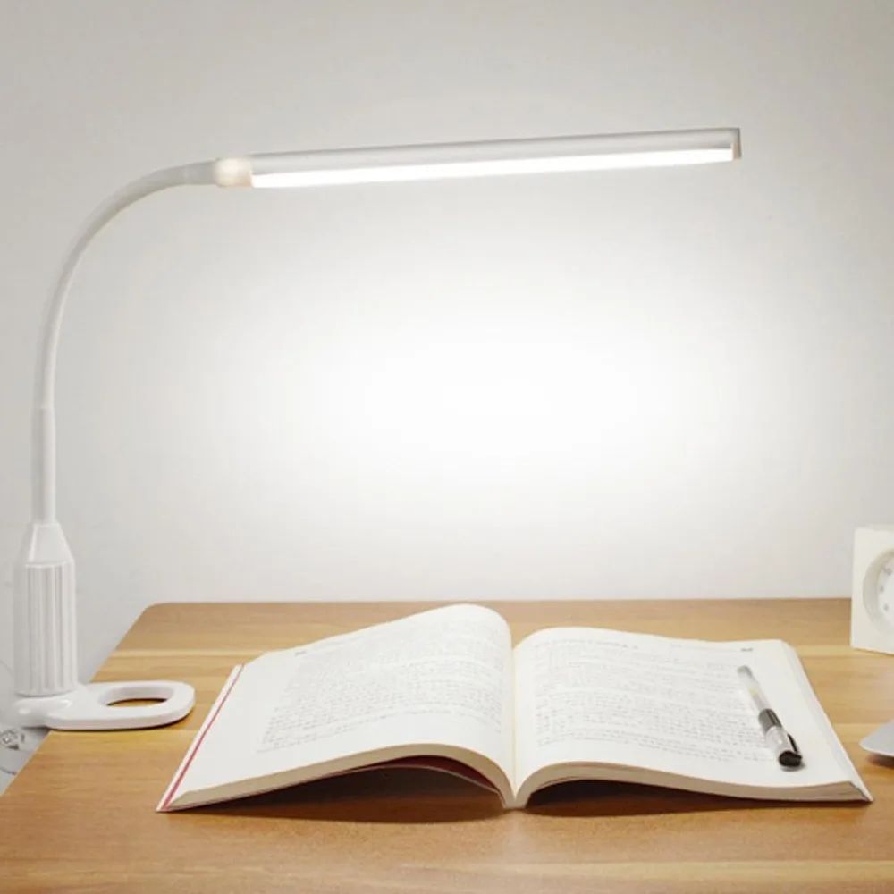 

LED Table Lamp Eye Protect Clamp Clip Table Lamp Stepless Dimmable Bendable USB Powered Touch Sensor Control Bedside Lamp