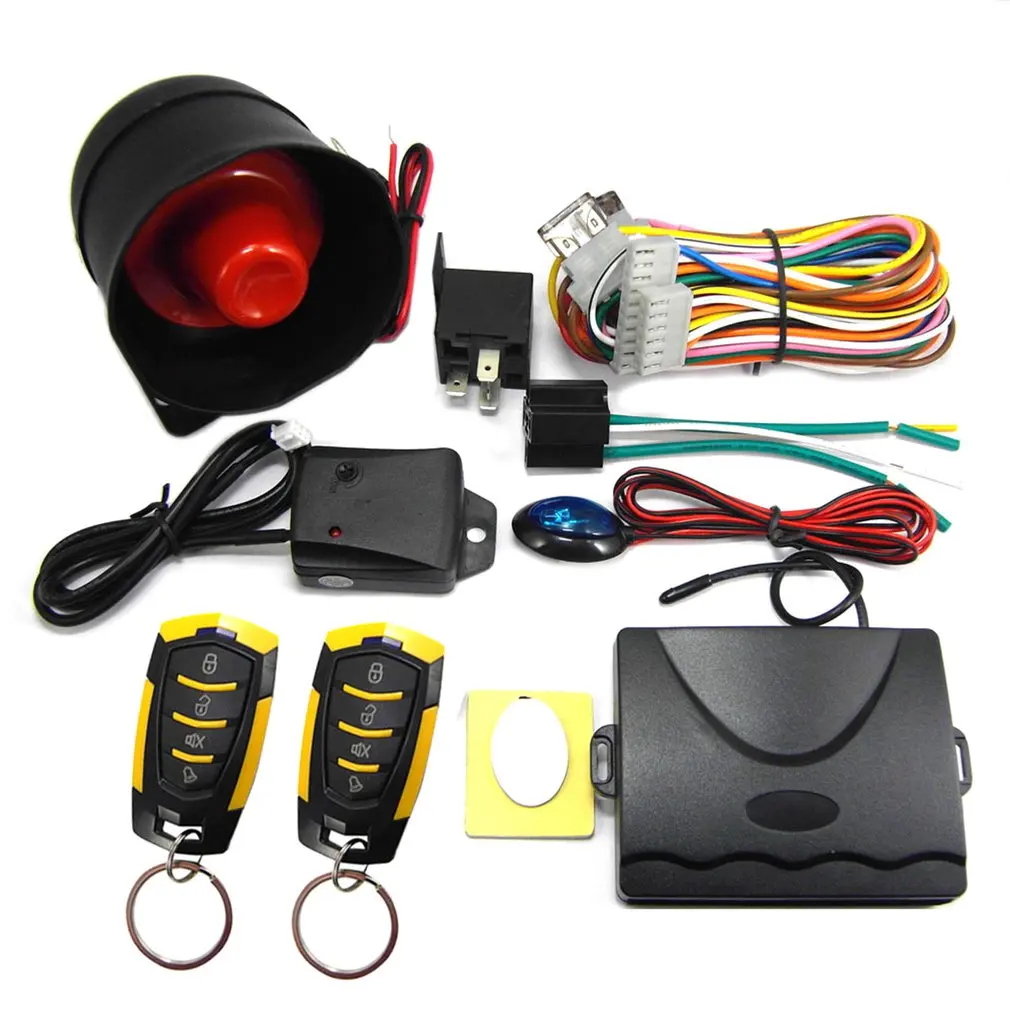 

CHADWICK 802B-8182 One Way Car Alarm System With Siren For 12V DC Vehicle Which Has Central Door Lock System