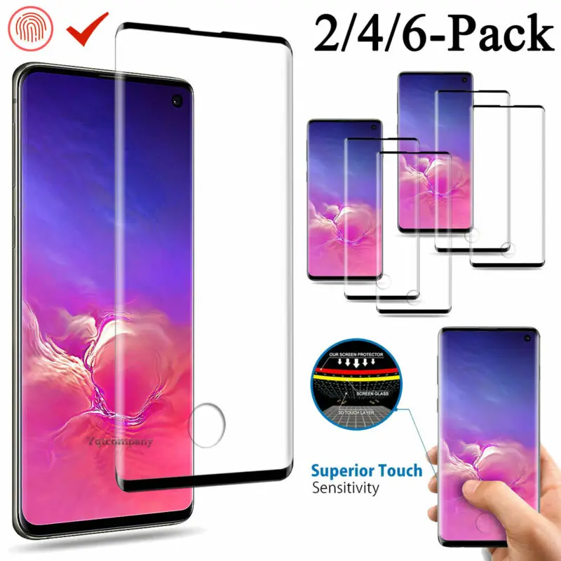 9H HD полное покрытие из закаленного стекла для samsung Galaxy S10 Plus/Note 10 +/S10e защита экрана