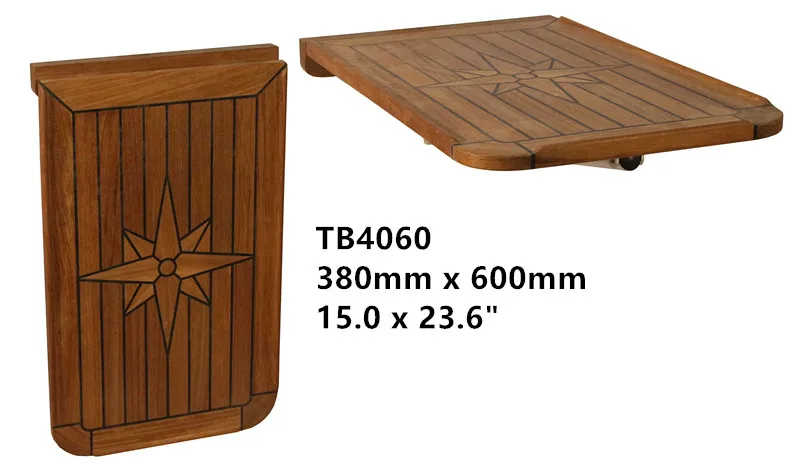 380mm x 600mm Балконная Складная столешница из тика со столешницей 380*600/510*750 мм Морская Лодка RV - Цвет: 380mm x 600mm