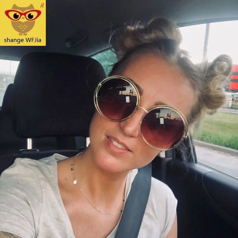 Солнцезащитные очки женские зеркальные винтажные круглые брендовые