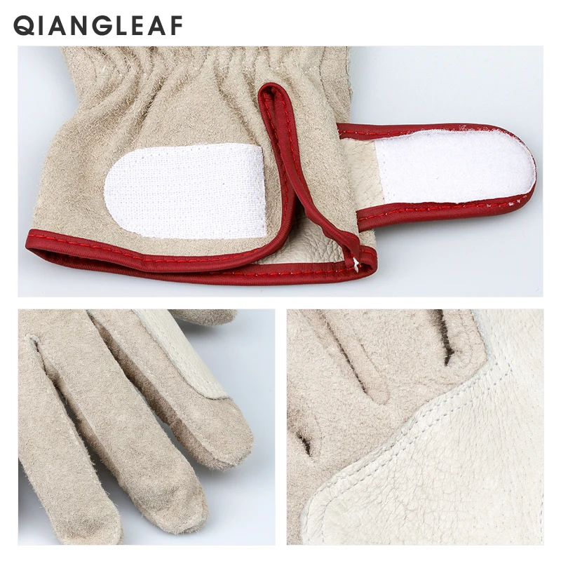 QIANGLEAF натуральная кожа мужские промышленные защитные перчатки для ремонта