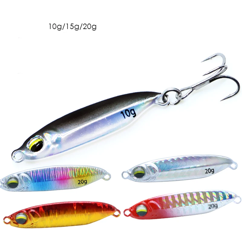 

1PCS Metal Jig Hard Bait 10g/15g/20g Saltwater Jigging Spoon Lead Sea Cast Fishing Lure Artificial Bait Tackle