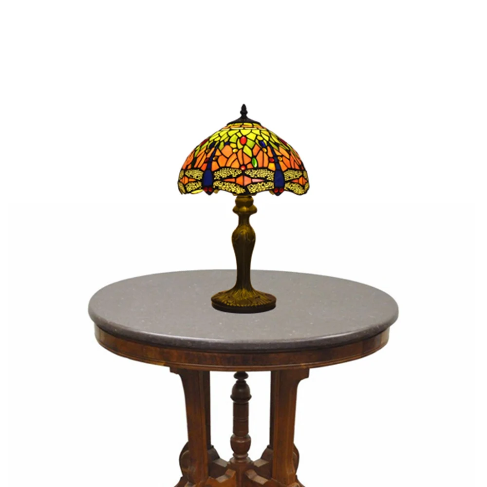 Настольные лампы из витражного стекла в стиле Тиффани ATREUS 12 дюймов лампа с
